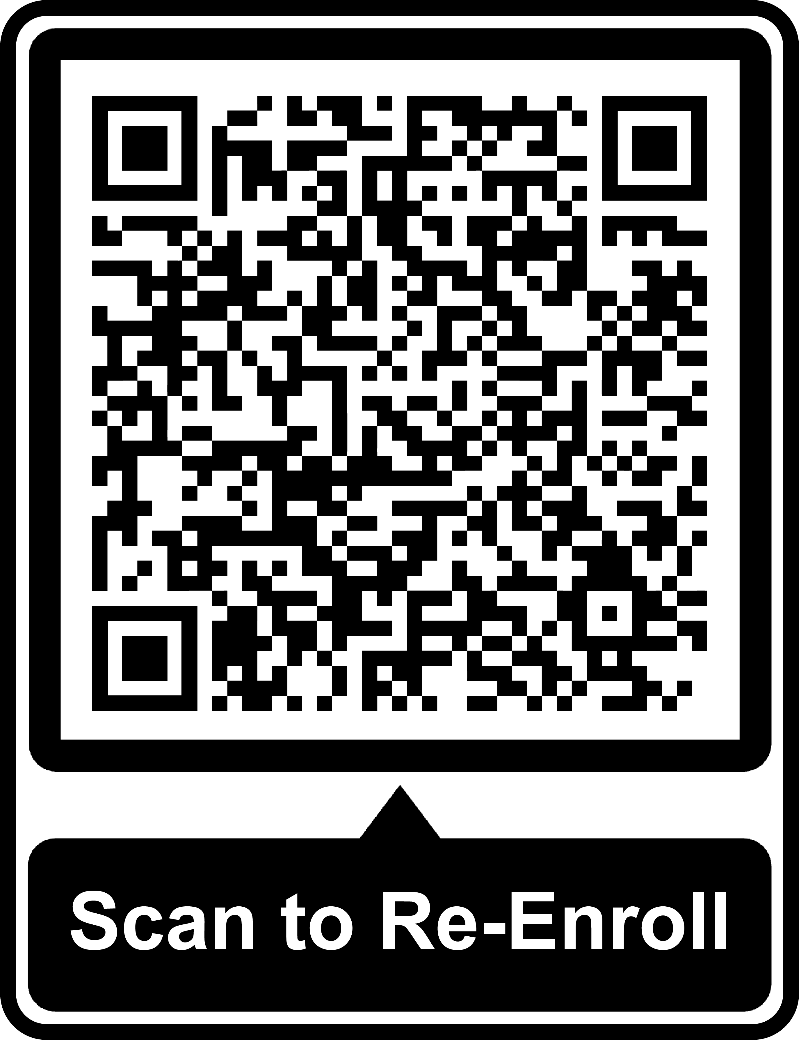 Scan QR Code for Re-Enrollment